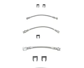 Fine Lines Brake Hose Kit For 69-72 GM A-Body w/ Disc Brakes Complete Kit Braided Stainless
