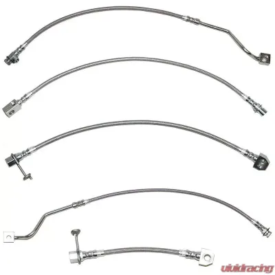 Fine Lines Brake Hose Kit For 99-01 Ford F-250/F-350 Super Duty 4WD RWABS Non-Staggered Rear Calipers Kit Braided Stainless - HSK0019SS
