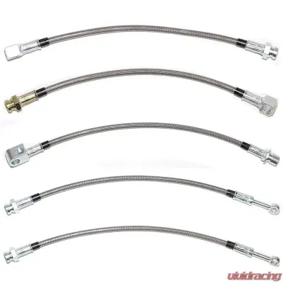 Fine Lines Brake Hose Kit For 71-72 Chevrolet C10 w/ Rear Disc Conversion Complete Kit Braided Stainless - HSK0022SS