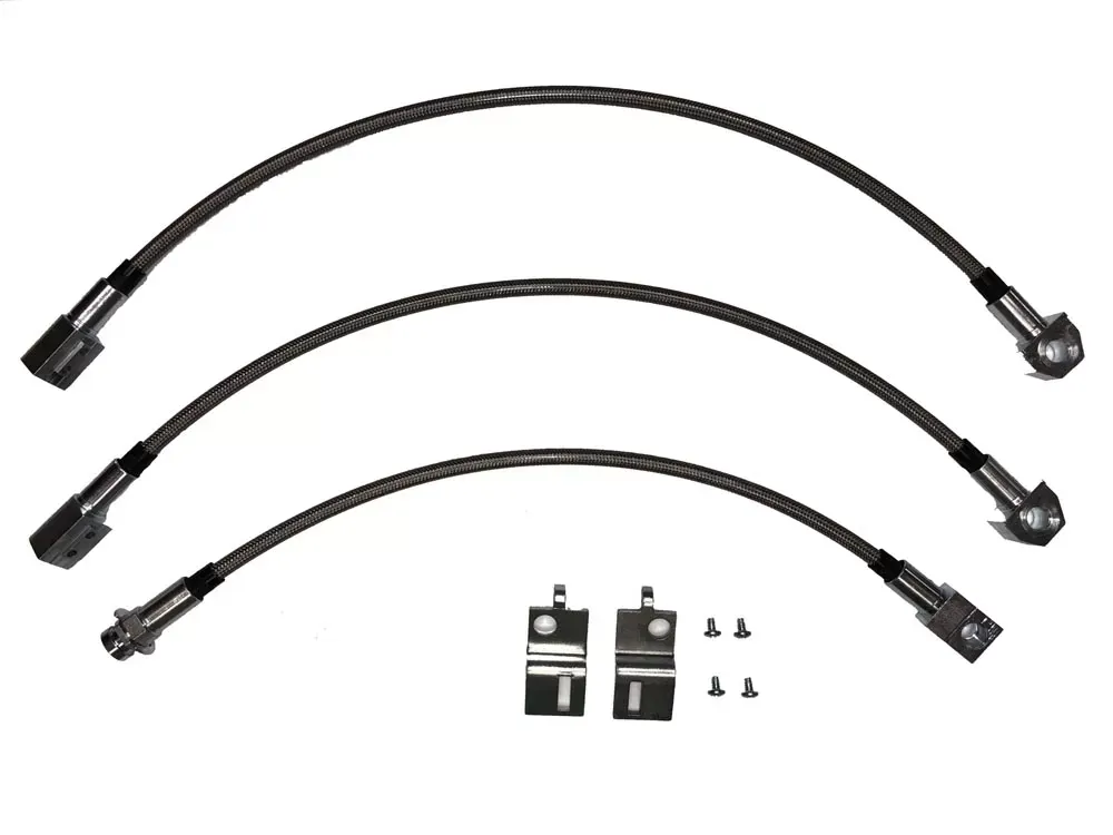 Fine Lines Brake Hose Kit For 67-68 GM B-Body Kit Braided Stainless - HSK0041SS