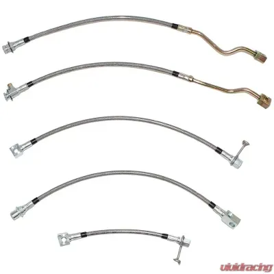 Fine Lines Brake Hose Kit For 99-04 F250 F350 / 00-05 Excursion 2WD. 5 pcs - HSK0053SS