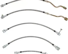 Fine Lines Brake Hose Kit For 00-05 Excursion / 99-04 F-250 / F-350 Super Duty AWABS 2WD Non Staggered Rear Complete Kit Braided Stainless