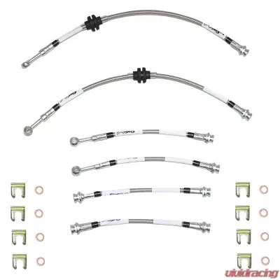 Fine Lines Brake Hose Kit For 05-06 GTO Complete DOT Kit 6pcs Braided Stainless - HSK0059SS