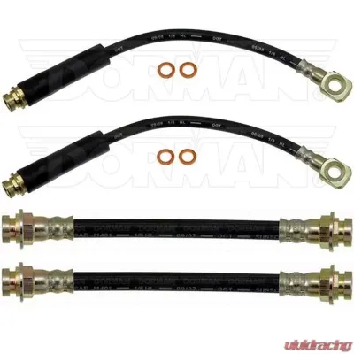 Fine Lines Brake Hose Kit For 95-05 Cavalier and Sunfire Complete Kit Rubber - HSK0063OM