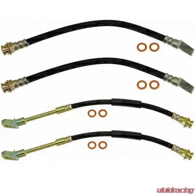 Fine Lines Brake Hose Kit For 84-87 Corvette Complete Kit Rubber - HSK0064OM