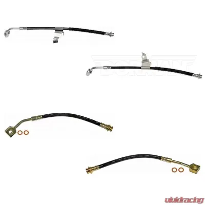 Fine Lines Brake Hose Kit For 06-11 Buick Lucerne and Cadillac DTS Complete Kit Rubber - HSK0068OM