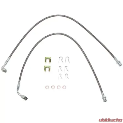 Fine Lines Brake Hose For 99-07 GM Full Size Truck Front Set Braided Stainless - HSP0001SS
