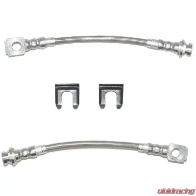 Fine Lines Brake Hose For 00-06 GM SUV 1500 Rear Caliper Set Braided Stainless - HSP0023SS