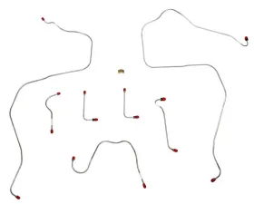 Fine Lines Front Brake Line Kit For 68-69 AMX/Javelin Power Disc 7 Piece Set Stainless