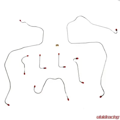 Fine Lines Front Brake Line Kit For 68-69 AMX/Javelin Power Disc 7 Piece Set Stainless - JKT6801SS