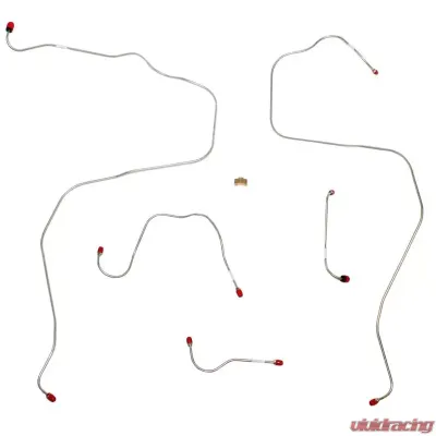 Fine Lines Front Brake Line Kit For 68-69 AMX/Javelin Power Drum 5 Piece Set Stainless - JKT6803SS