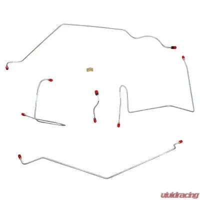 Fine Lines Front Brake Line Kit For 70-72 AMX/Javelin Standard Drum Front Brake Line Kit 5 Piece Steel - JKT7002OM