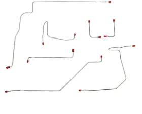 Fine Lines Front Brake Line Kit For 70 Rebel Mach Power Disc 7 Piece Set Steel