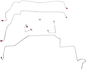 Fine Lines Front Brake Line Kit For 71-74 AMX/Javelin Front Brake Line Kit Power Disc Stainless