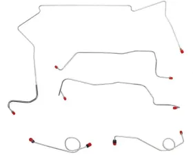 Fine Lines Front Brake Line Kit For 67-68 Mopar C-Body Standard Disc 5 Set Steel