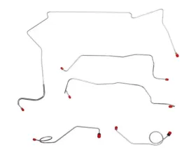 Fine Lines Front Brake Line Kit For 67-68 Mopar C-Body Power Disc 5 Set Stainless