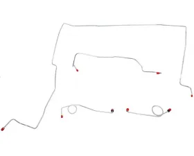 Fine Lines Front Brake Line Kit For 67-68 Mopar C-Body Standard Drum 4 Set Steel