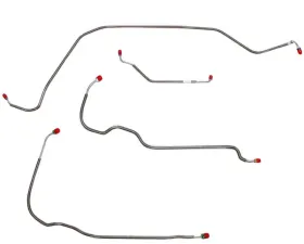 Fine Lines Front Brake Line Kit For 71-72 Chevrolet Monte Carlo Power Disc Front 4 Piece Brake Set Steel