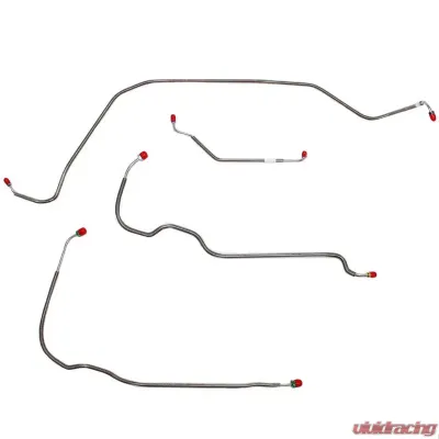 Fine Lines Front Brake Line Kit For 71-72 Chevrolet Monte Carlo Power Disc Front 4 Piece Brake Set Steel - MKT7101OM