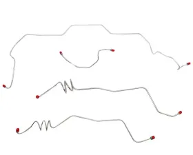 Fine Lines Front Brake Line Kit For 78-80 Chevrolet Monte Carlo El Camino w/ Power Brakes 4 Piece Brake Set Stainless