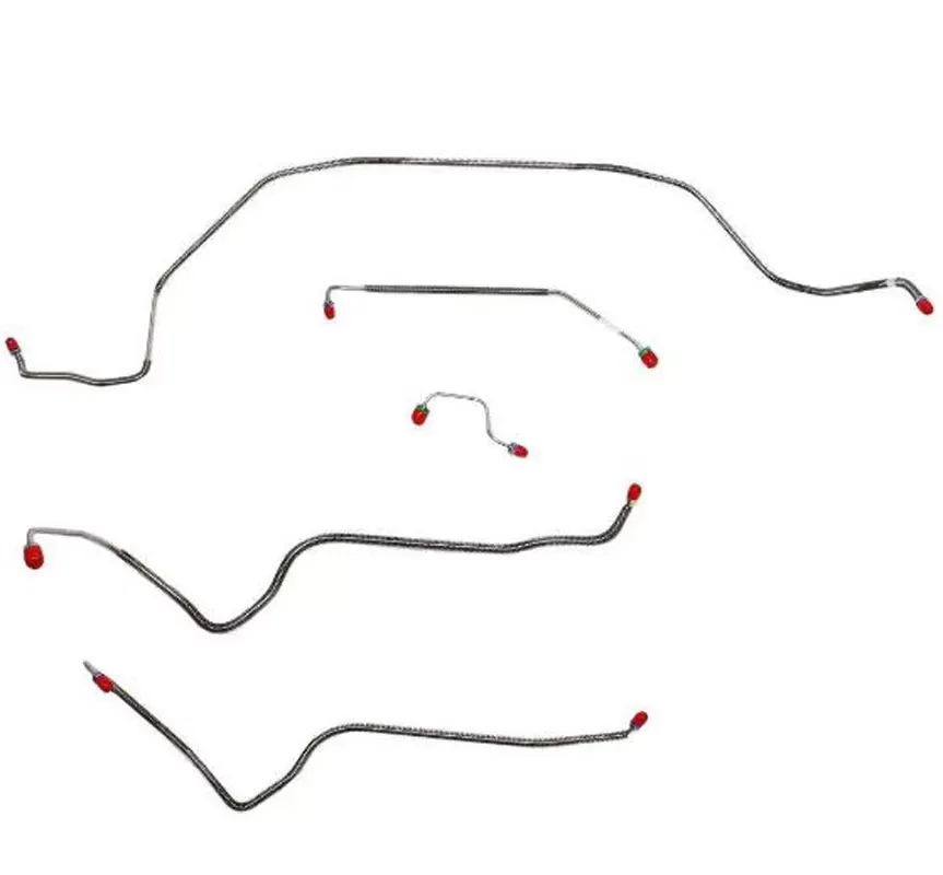 Fine Lines Front Brake Line Kit For 89-94 Nissan w/ ABS 5 Set Steel - NKT8911OM