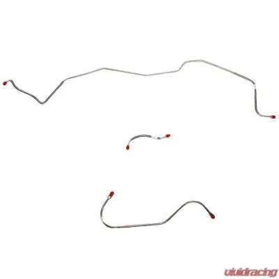 Fine Lines Front Brake Line Kit For 62-64 Mopar B-Body Except 426 Max Wedge Power Brakes Front 3 Line Kit Stainless - RKT6402SS