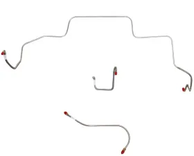 Fine Lines Front Brake Line Kit For 66 Mopar B-Body Power Brakes Right-Front Line Routes Over Frame and Straight Across Firewall 3 Set Steel