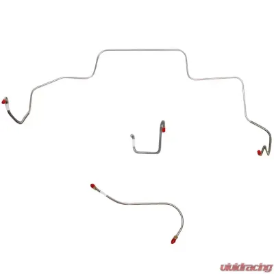 Fine Lines Front Brake Line Kit For 66 Mopar B-Body Power Brakes Right-Front Line Routes Over Frame and Straight Across Firewall 3 Set Steel - RKT6602OM