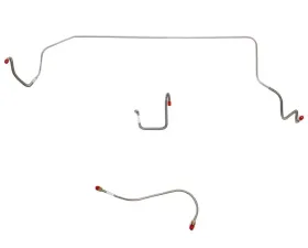 Fine Lines Front Brake Line Kit For 66 Mopar B-Body Standard Brakes Right-Front Line Routes Over Frame and Straight Across Firewall 3 Set Stainless