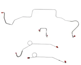 Fine Lines Front Brake Line Kit For 67 Mopar B-Body Power Brakes w/ Right-Front Line and Routes Over Frame Front 4 Line Kit Steel