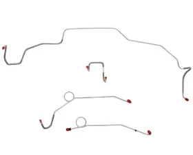 Fine Lines Front Brake Line Kit For 67 All and 68-69 Mopar B-Body Hemi w/Right-Front Attach to Inner Fender Power w/Right-Front thru Inner Fender Front 4 Line Kit Steel