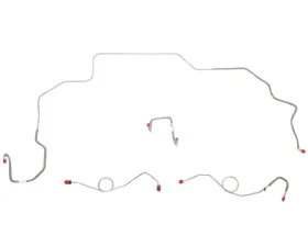 Fine Lines Front Brake Line Kit For 68-70 Mopar B-Body Power/Standard Drum 4 Piece Front Brake Set Right-Front Routes Under Frame Stainless