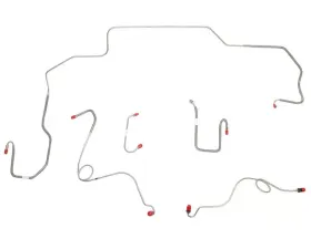 Fine Lines Front Brake Line Kit For 68-70 Mopar B-Body Power Disc Right Ported M/C 3 Valves Set Stainless