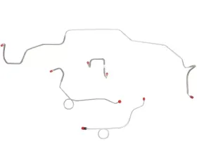 Fine Lines Front Brake Line Kit For 68-70 Mopar B-Body Power Disc Right Ported MC Right Front Over Frame 2 Valves 2 Piece F-R Line Steel