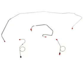 Fine Lines Front Brake Line Kit For 71 Mopar B-Body Power Drum Front 4 Line Kit Stainless