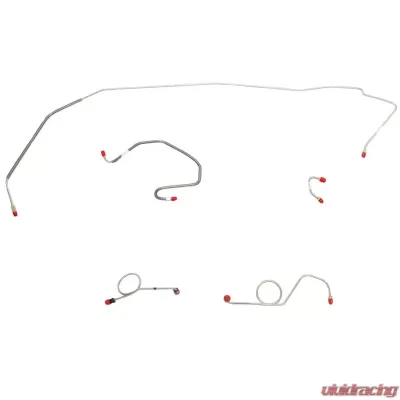 Fine Lines Front Brake Line Kit For 71 Mopar B-Body Standard Disc Front 5 Line Kit Steel - RKT7105OM