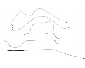 Fine Lines Brake Line Kit For 55 Ford Thunderbird Manual 7 Piece Steel