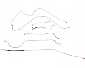 Fine Lines Brake Line Kit For 55 Ford Thunderbird Power 7 Piece Stainless