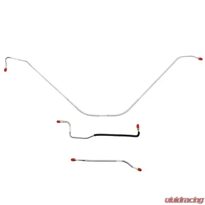Fine Lines Front Brake Line Kit For 55 Ford Thunderbird w/ Power Brakes Front 3 Piece Brake Set Stainless - SKT5502SS