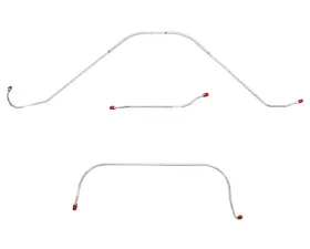 Fine Lines Front Brake Line Kit For 56 Ford Thunderbird w/ Power Brakes Front 3 Piece Brake Set Steel