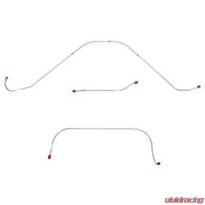 Fine Lines Front Brake Line Kit For 56 Ford Thunderbird w/ Power Brakes Front 3 Piece Brake Set Stainless - SKT5602SS
