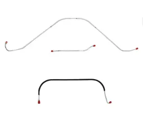 Fine Lines Front Brake Line Kit For 57 Ford Thunderbird w/ Power Brakes Front 3 Piece Brake Set Steel
