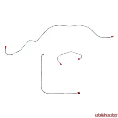 Fine Lines Front Brake Line Kit For 60 Ford Thunderbird w/ Power Brakes Booster Mounted on Firewall Front 3 Piece Brake Set Steel - SKT5902OM
