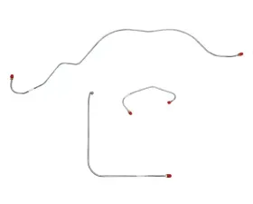 Fine Lines Front Brake Line Kit For 60 Ford Thunderbird w/ Power Brakes Booster Mounted on Firewall Front 3 Piece Brake Set Stainless