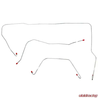 Fine Lines Front Brake Line Kit For 63-64 Ford Thunderbird w/ Power Brakes Front 2 Piece Brake Set Stainless - SKT6301SS