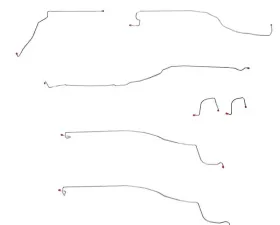 Fine Lines Front Brake Line Kit For 03-06 Chevrolet 1500 SUV 4WD w/ Torsion Bars Front Suspension Front Brake Set non Traction Control 5 Port ABS Box Models Stainless