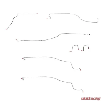 Fine Lines Front Brake Line Kit For 03-06 Chevrolet 1500 SUV 4WD w/ Torsion Bars Front Suspension Front Brake Set non Traction Control 5 Port ABS Box Models Stainless - TKT0312SS
