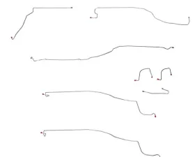 Fine Lines Front Brake Line Kit For 03-06 GM 1500 SUV 2WD w/ Coil Spring Front Suspension Front Brake Set w/ Traction Control 6 Port ABS Box Models Stainless