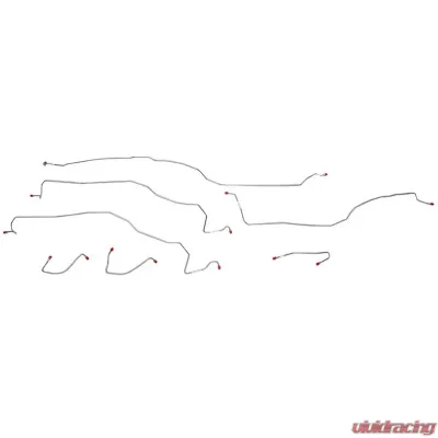 Fine Lines Front Brake Line Kit For 03-06 Chevrolet 1500 SUV 4WD w/ Torsion Bar Front Suspension Front Brake Set w/ Traction Control 6 Port ABS Box Models Stainless - TKT0314SS