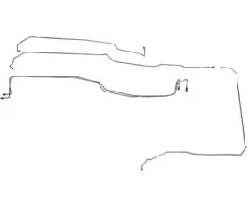 Fine Lines Front Brake Line Kit For 07-08 GM 1500 4WD Rear Drum Brakes No Traction Control non-Hybrid Vehicles Set Steel